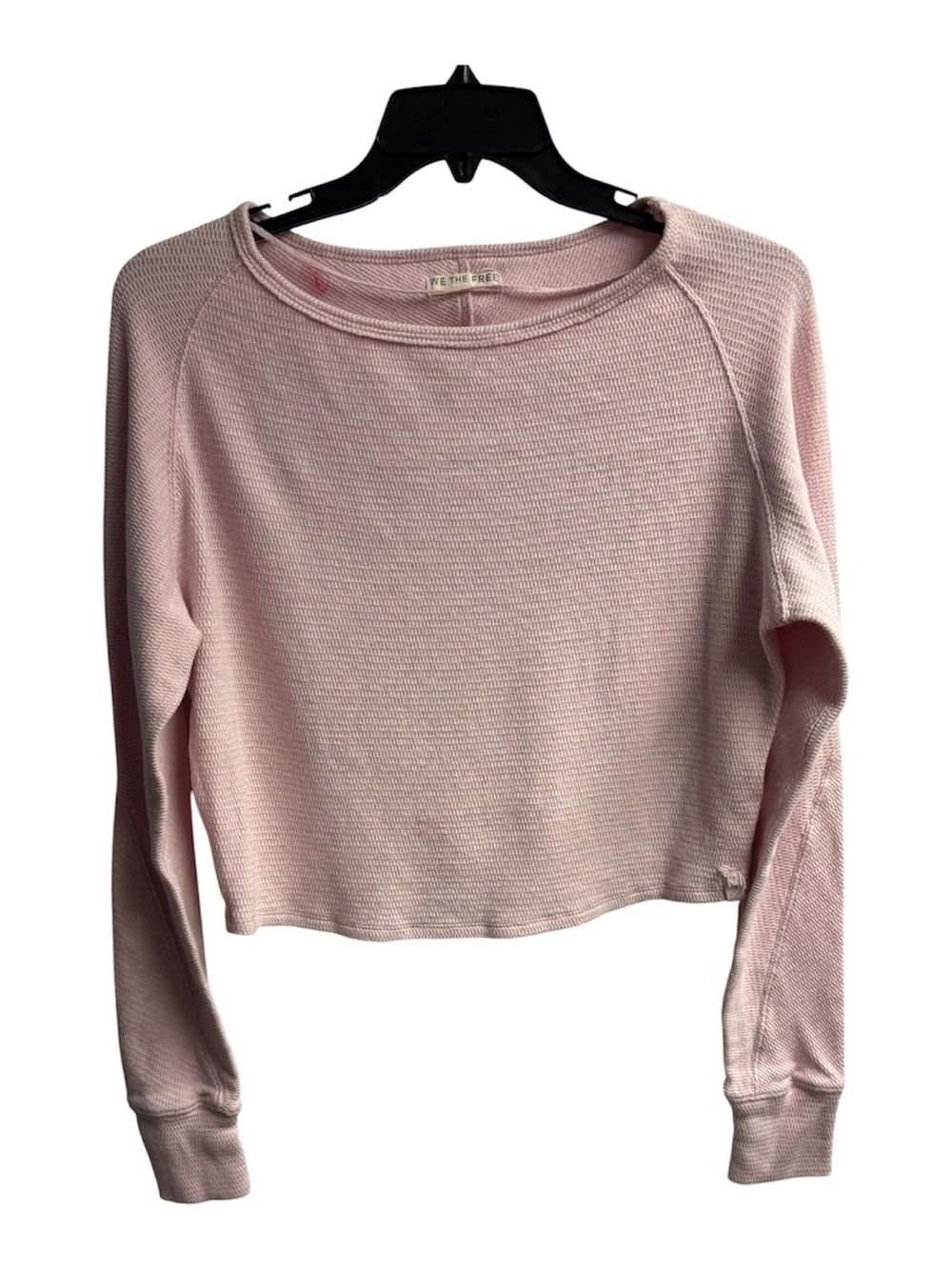We The Free “Free People” Thermal Cropped Long Sleeve Top Size Medium